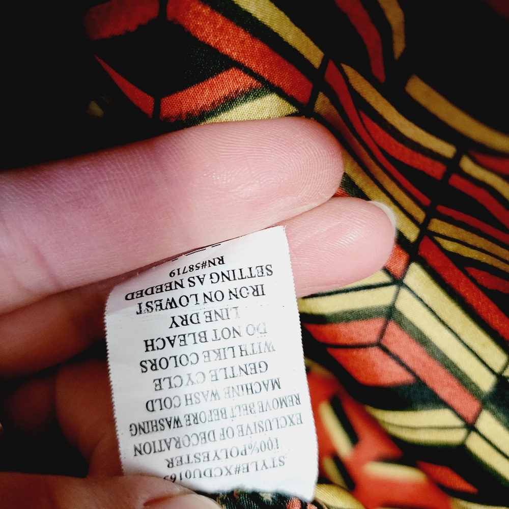 Ny Collection Orange Patterned Tunic Size Xl - image 7